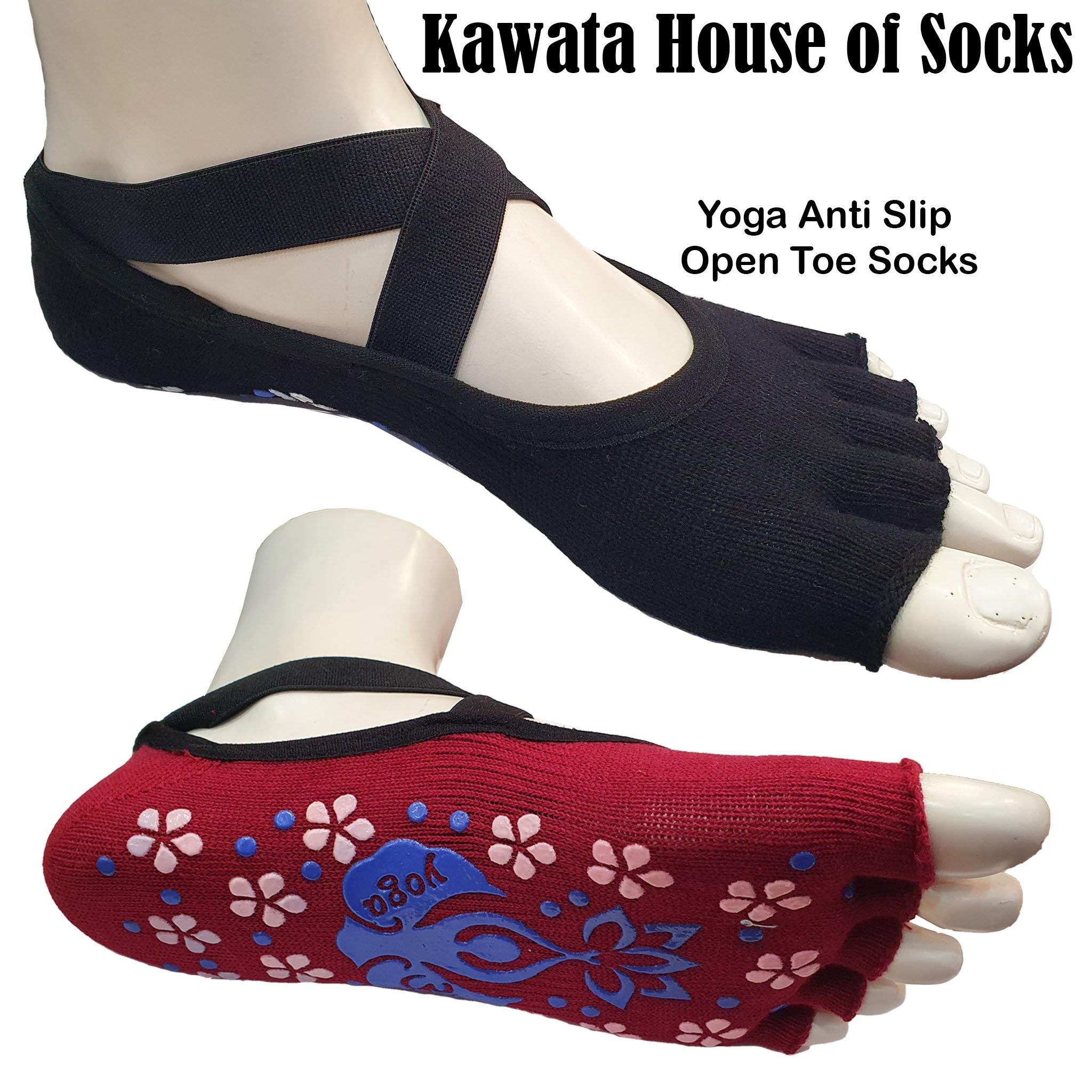 New Arrival Open Toe Yoga Socks With Anti-slip Silicone Sole For Indoor  Sports, Toe Separator Style