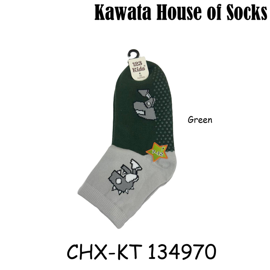 Kids Anti Slip Quarter Length Casual Socks - Robot