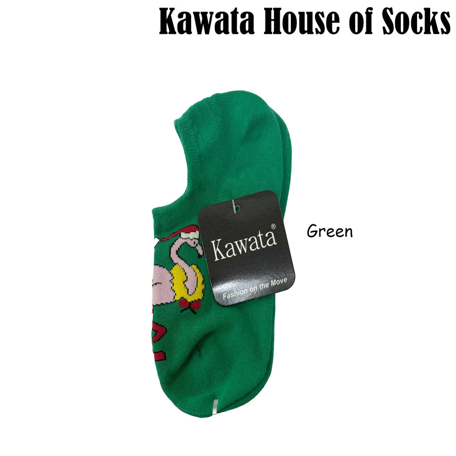 Low Cut Ankle Socks - Flamingo Christmas Socks