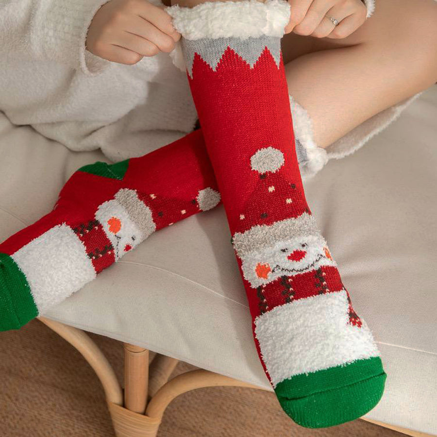 Christmas Thick Thermal Winter Sleeping Socks | Sherpa Lined Sock