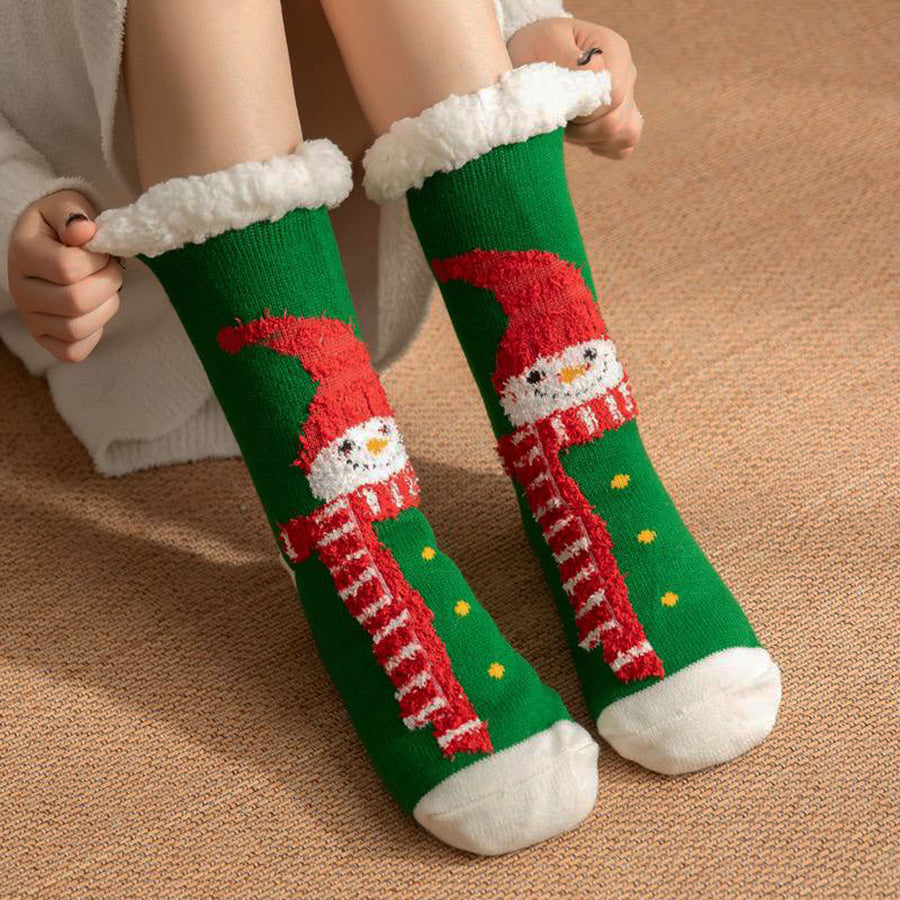 Christmas Thick Thermal Winter Sleeping Socks | Sherpa Lined Sock