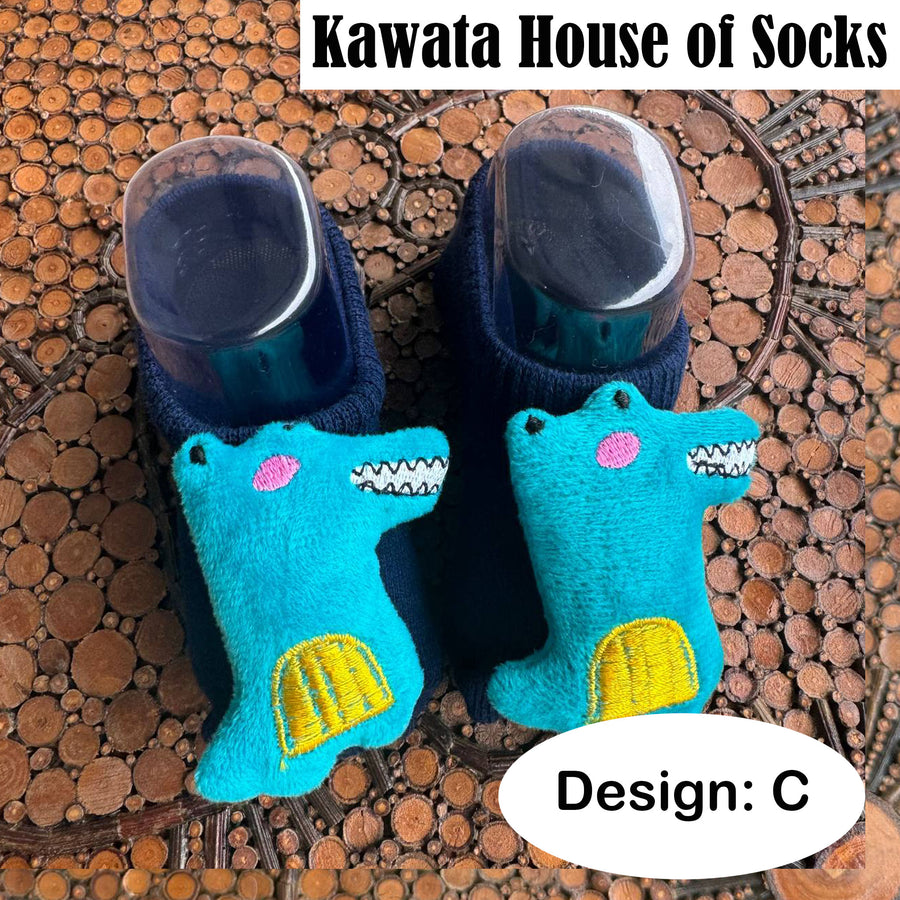 Kawata Cotton Toy Plush Baby Socks (4-15 months old)