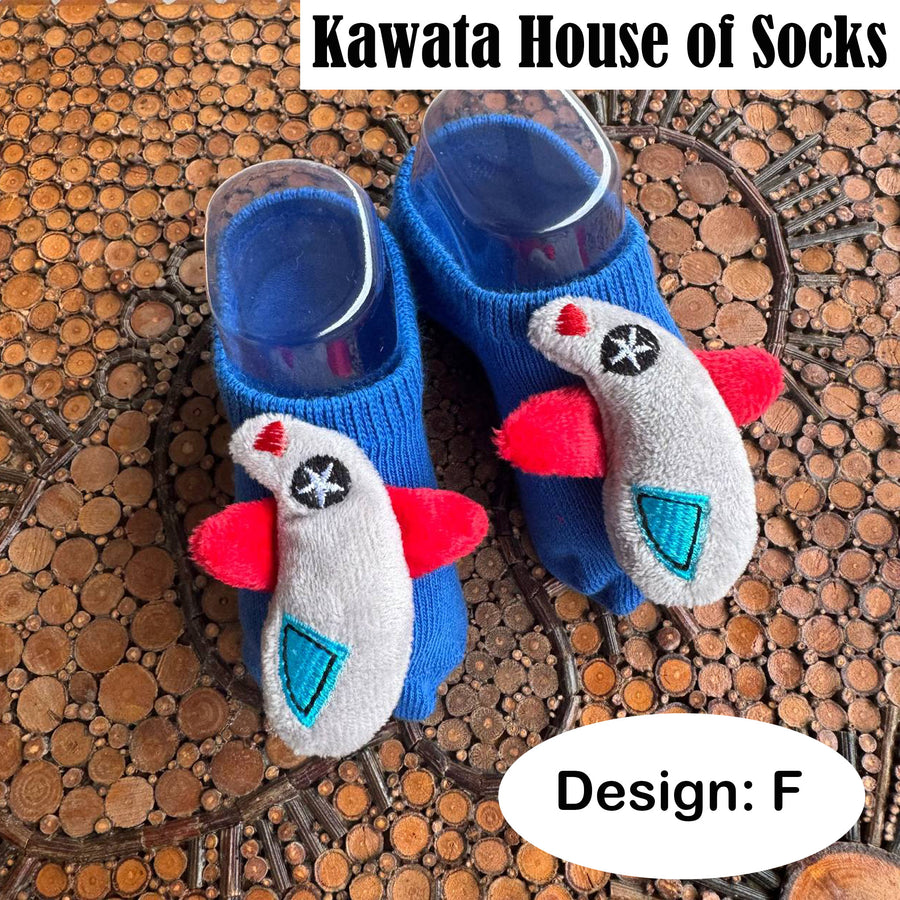 Kawata Cotton Toy Plush Baby Socks (4-15 months old)