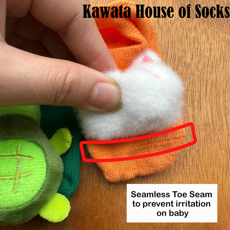 Kawata Cotton Toy Plush Baby Socks (4-15 months old)