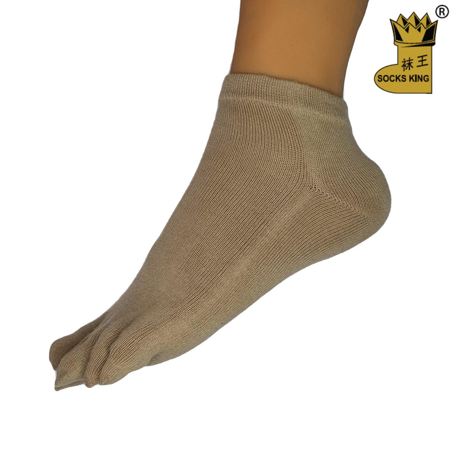 Ankle Five Toe Socks - Kawata House of Socks model leg as example of how it will looks like