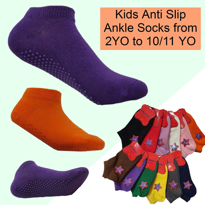 Kids Anti Slip Ankle Socks - Kawata House of Socks